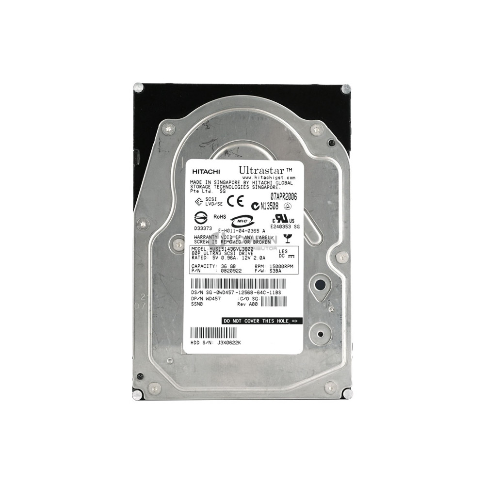 WD457 DELL HARD DRIVE 36GB 15K U320 3.5 SCSI